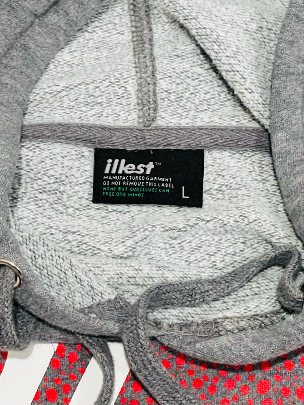 Illest Gray Pullover Hoodie Mens Streetwear Box Logo Size Large💎 - Picture 7 of 7